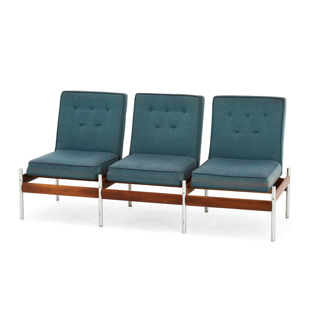 Blue Floating Three-Seater Sofa
