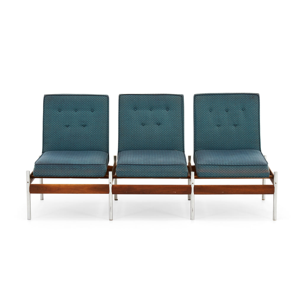 Blue Floating Three-Seater Sofa
