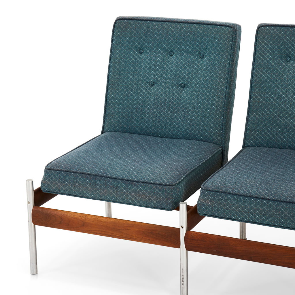 Blue Floating Three-Seater Sofa