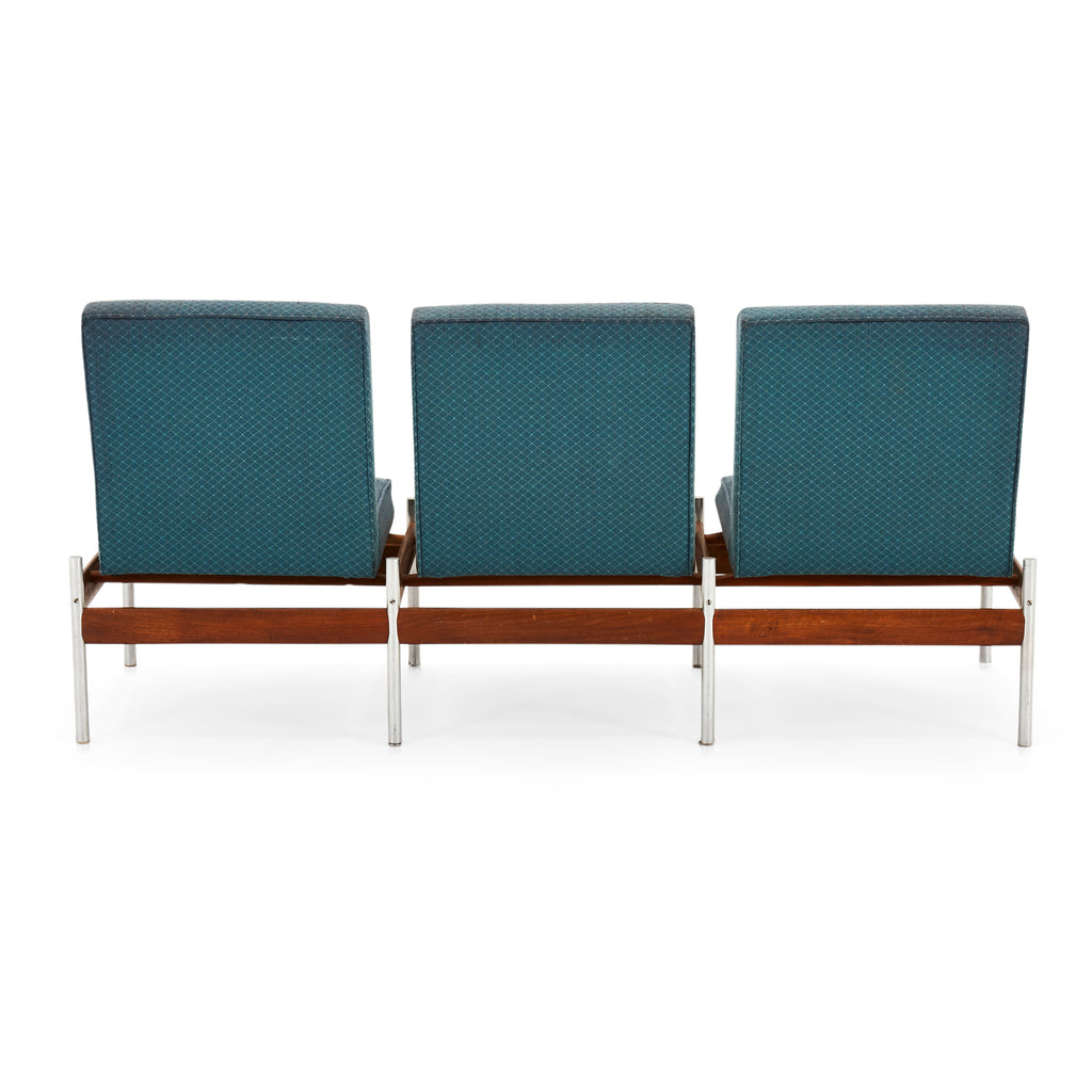 Blue Floating Three-Seater Sofa