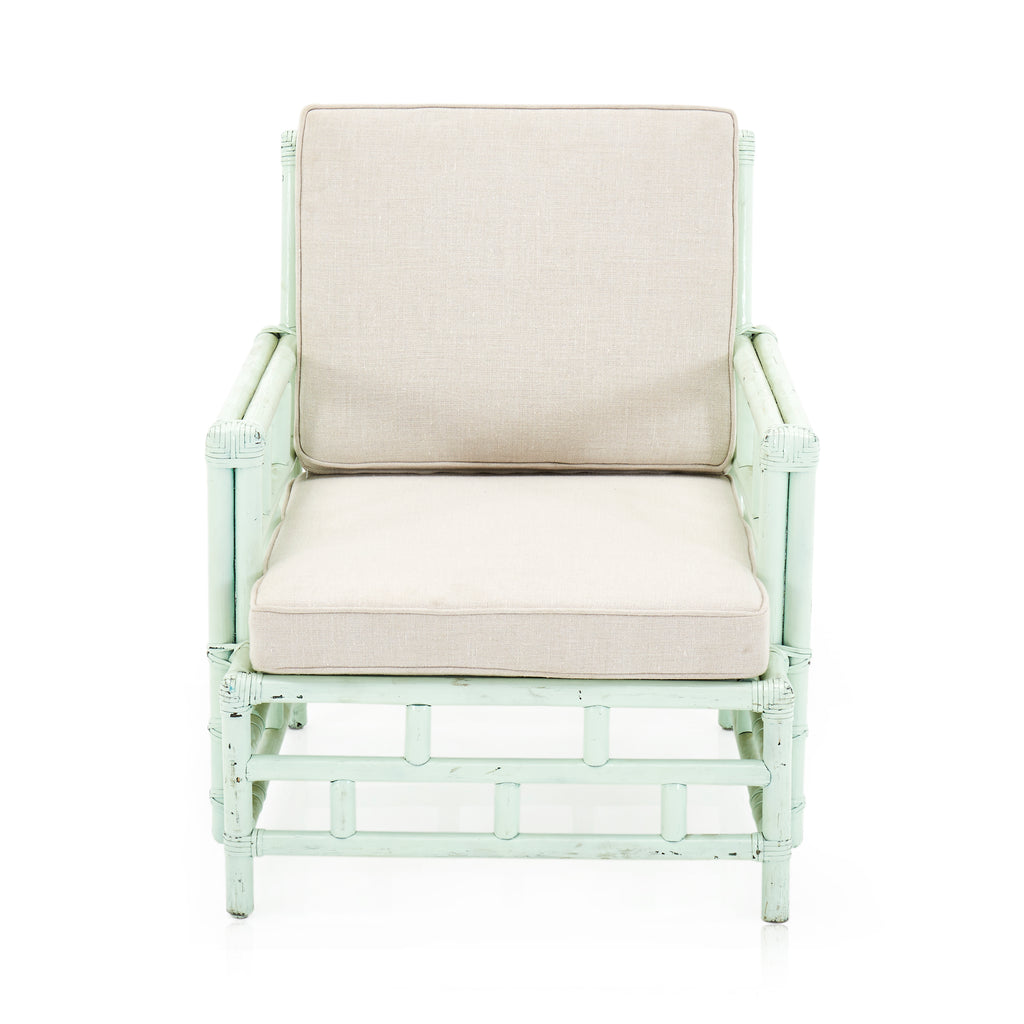 Green Mint Bamboo Arm Chair
