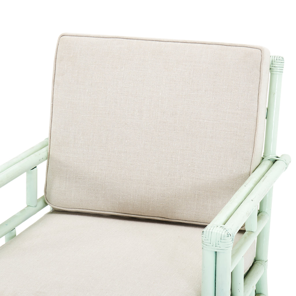 Green Mint Bamboo Arm Chair