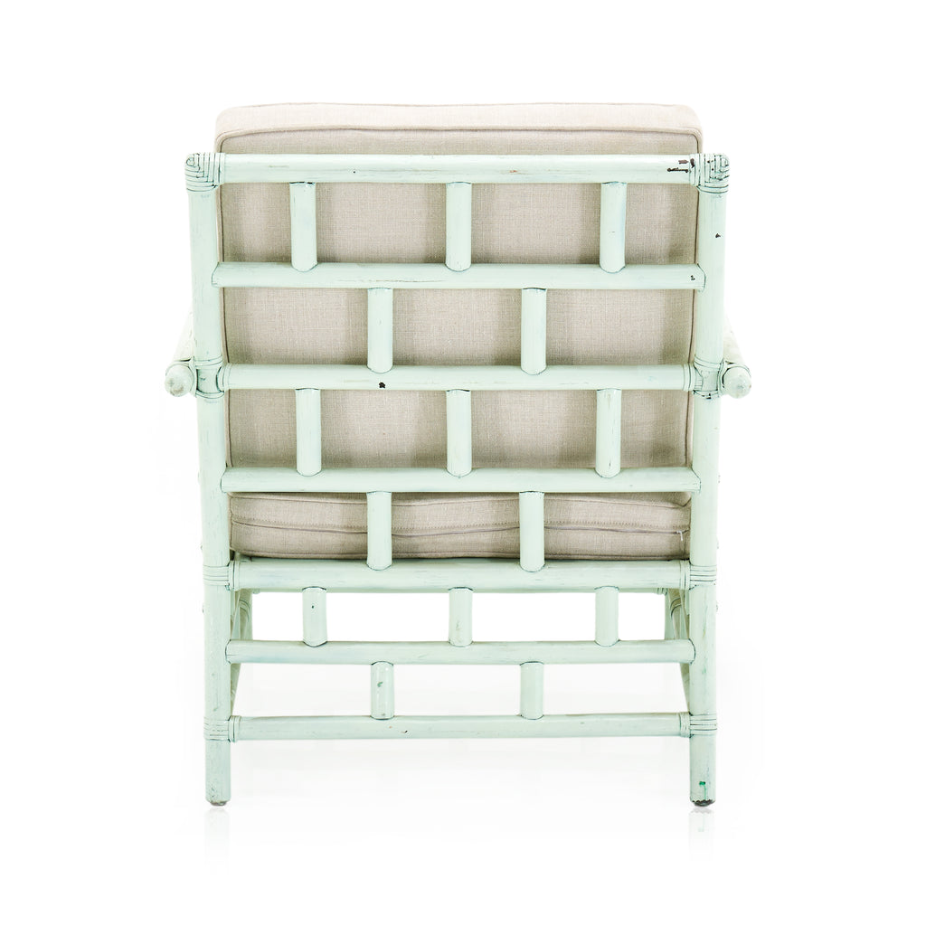 Green Mint Bamboo Arm Chair