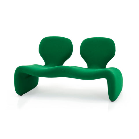Green Abstract Shape Love Seat