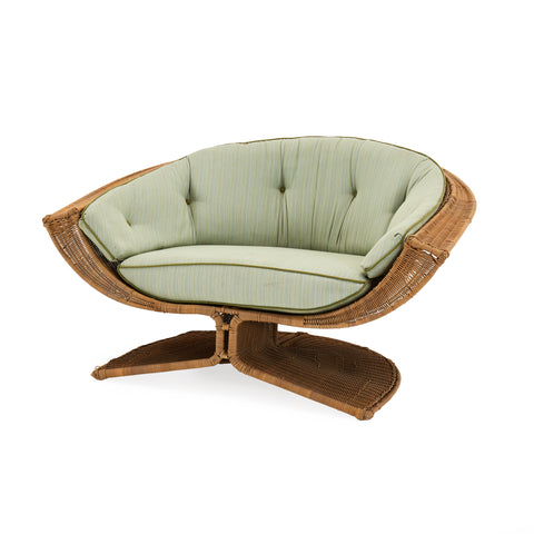 Green & Wicker Miller Fong Wide Scoop Lounge Chair
