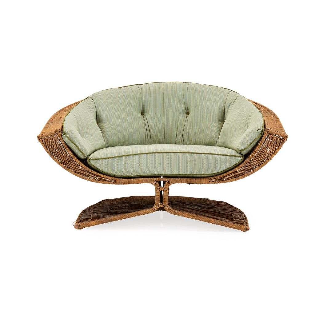 Green & Wicker Miller Fong Wide Scoop Lounge Chair