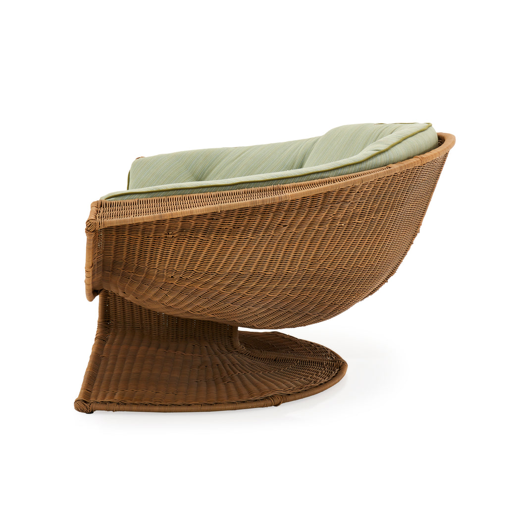 Green & Wicker Miller Fong Wide Scoop Lounge Chair