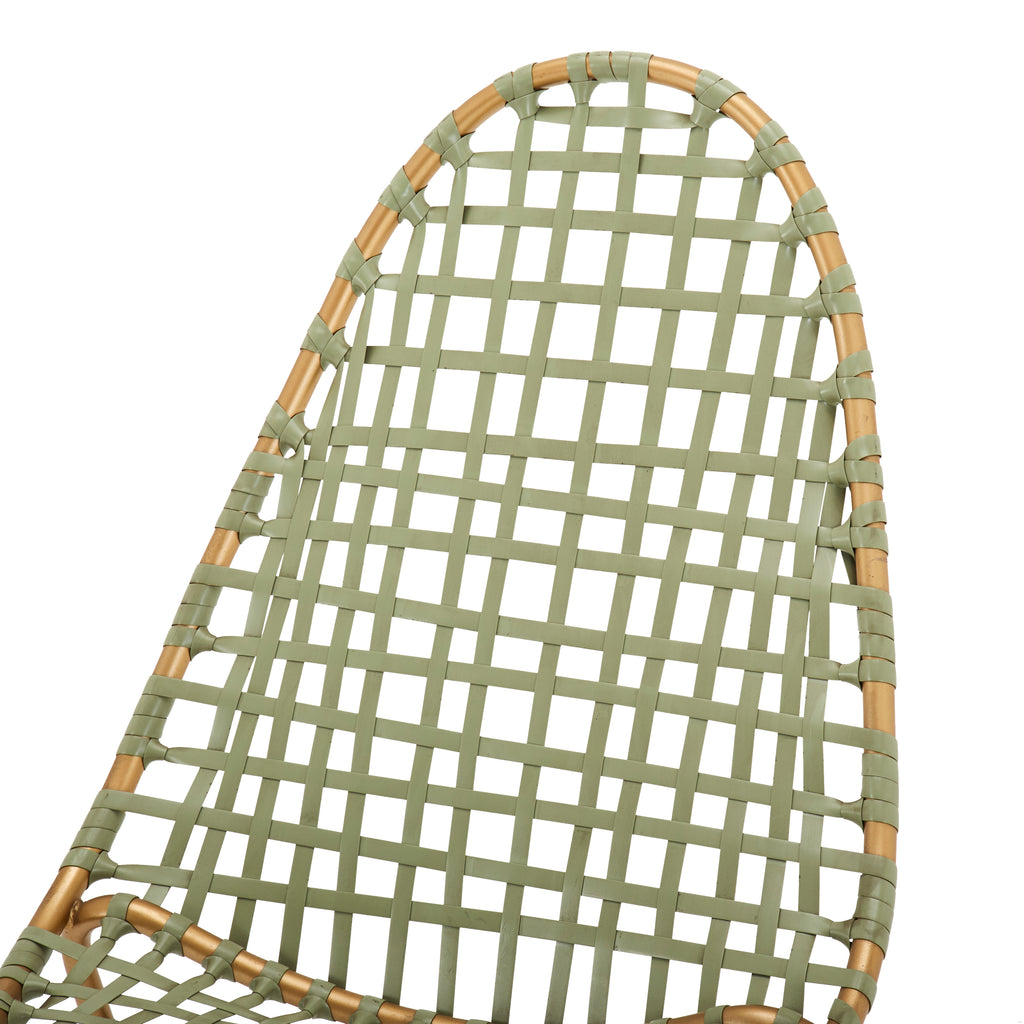 Green and Gold Woven Outdoor Chair