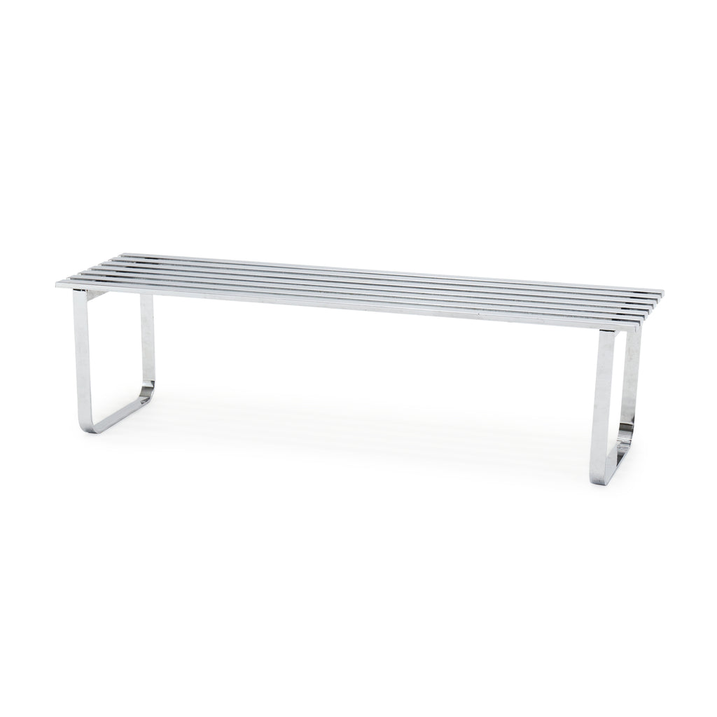 Chrome Slat Bench