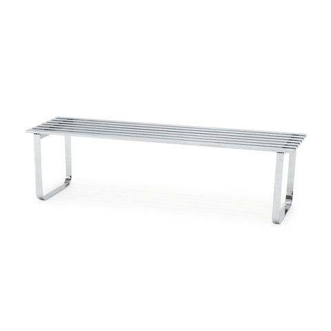 Chrome Slat Bench
