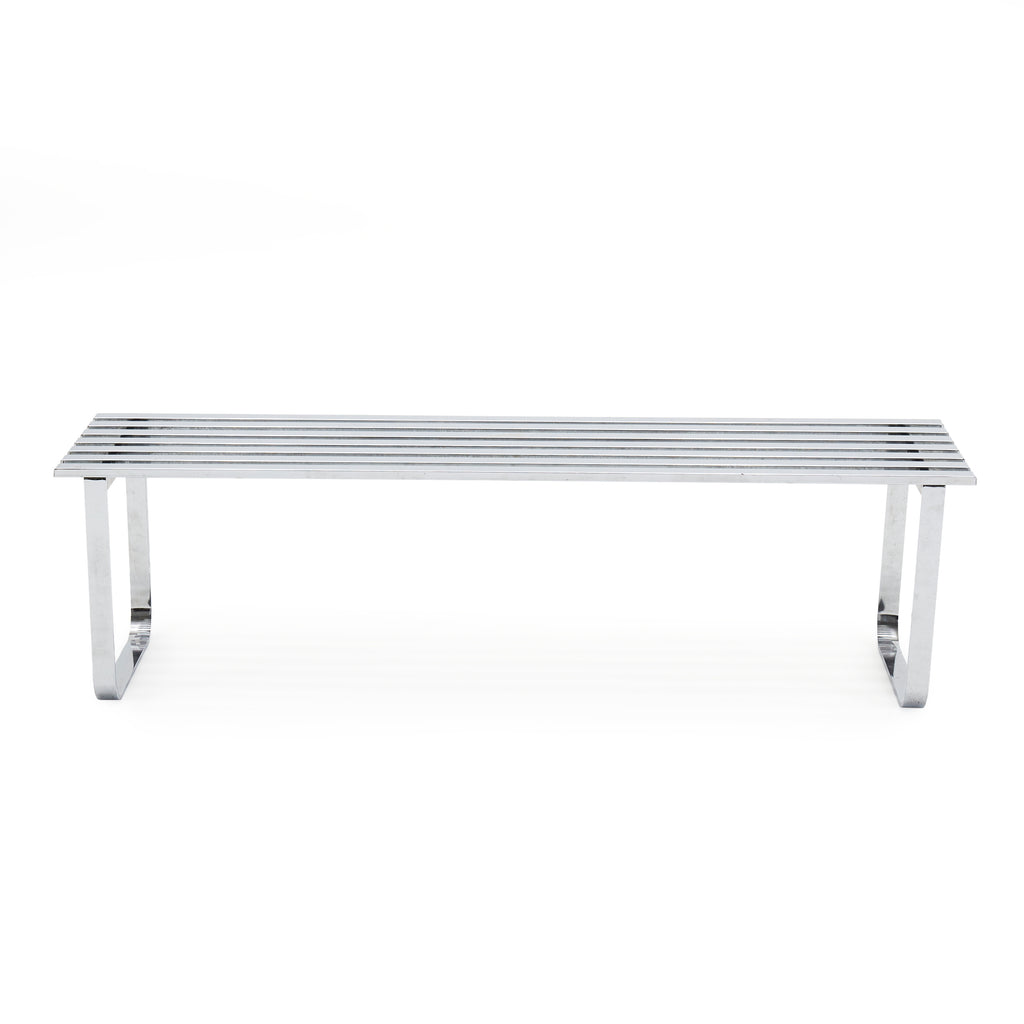 Chrome Slat Bench