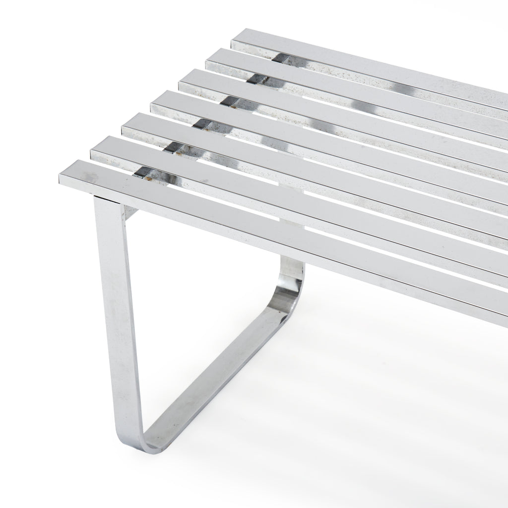 Chrome Slat Bench