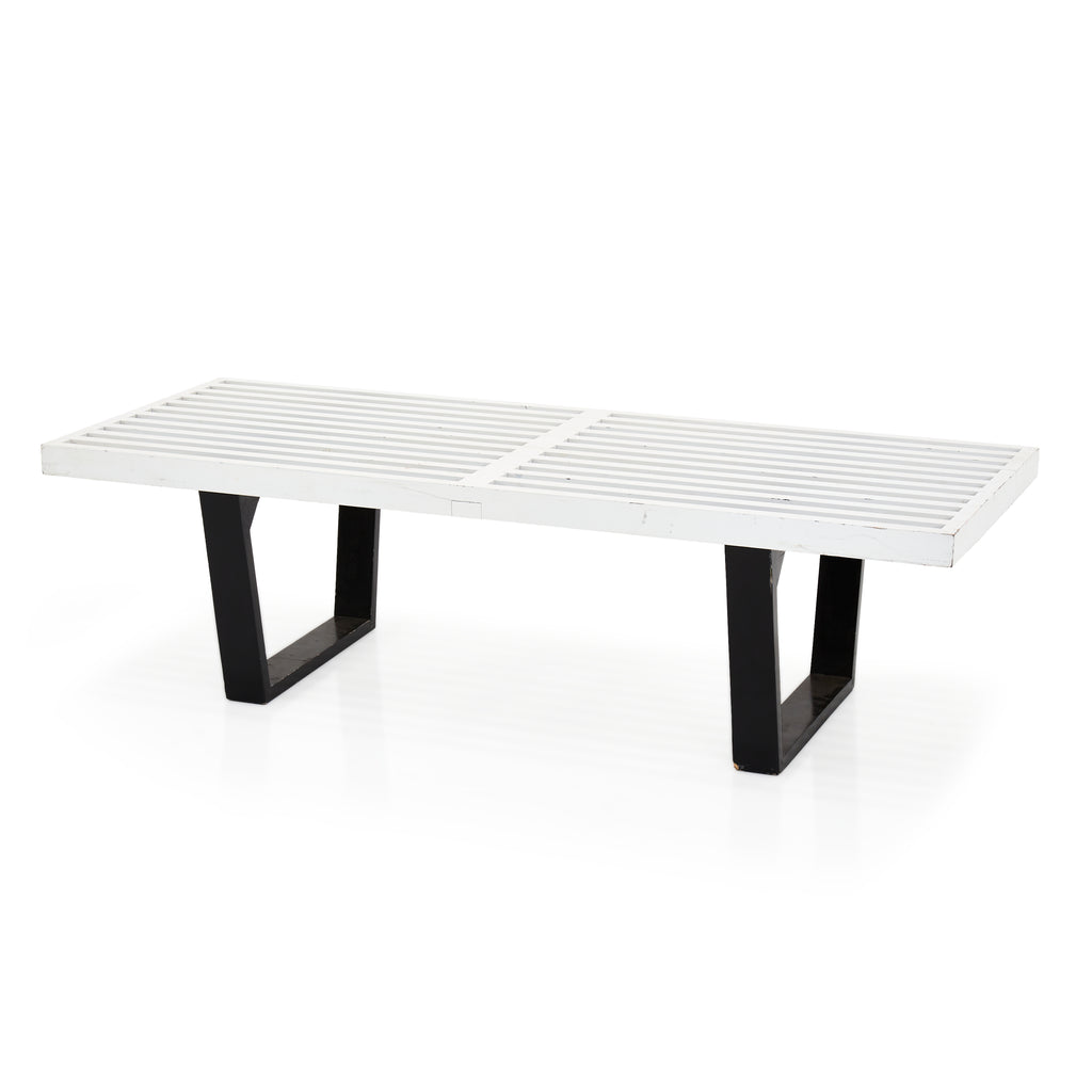 White 4' Nelson Platform Bench
