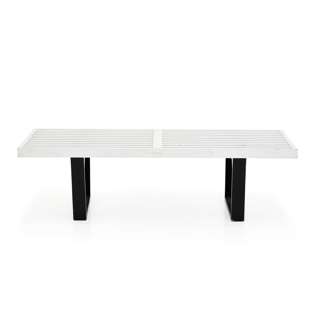 White 4' Nelson Platform Bench