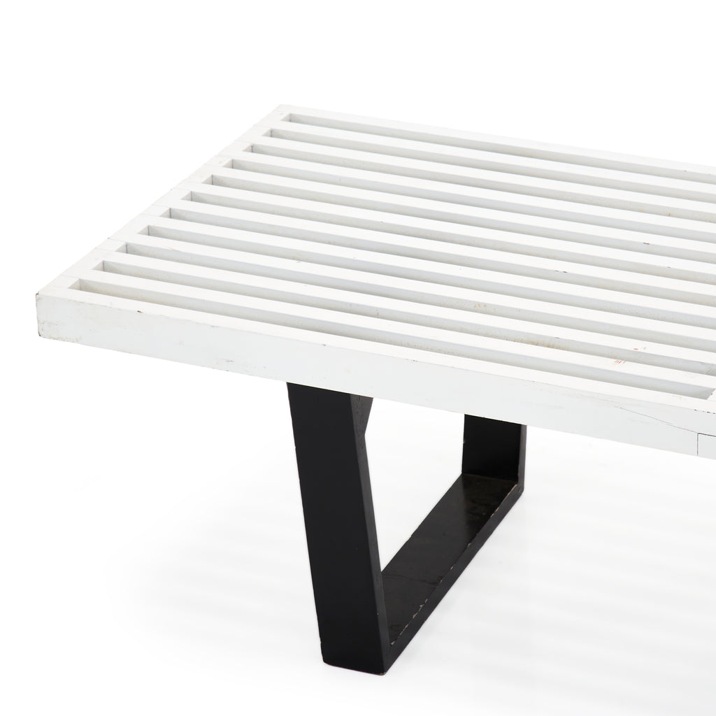 White 4' Nelson Platform Bench