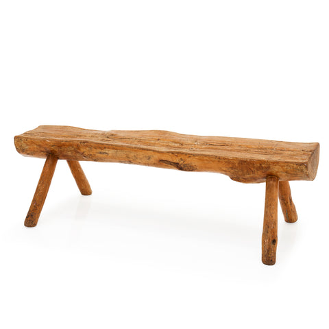 Wood Log Bench