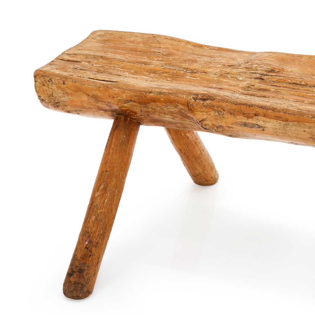 Wood Log Bench