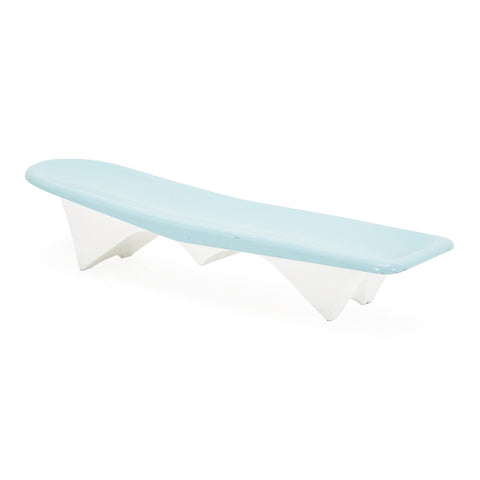 Aqua Fiberglass Straight Chaise