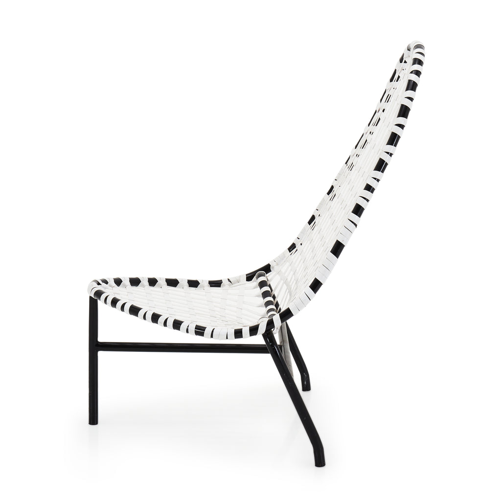 Black & White Woven Outdoor Chair
