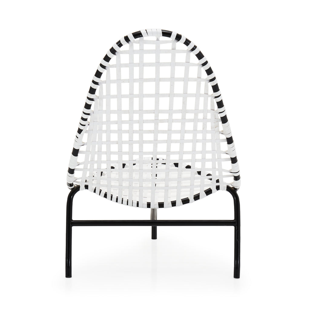 Black & White Woven Outdoor Chair