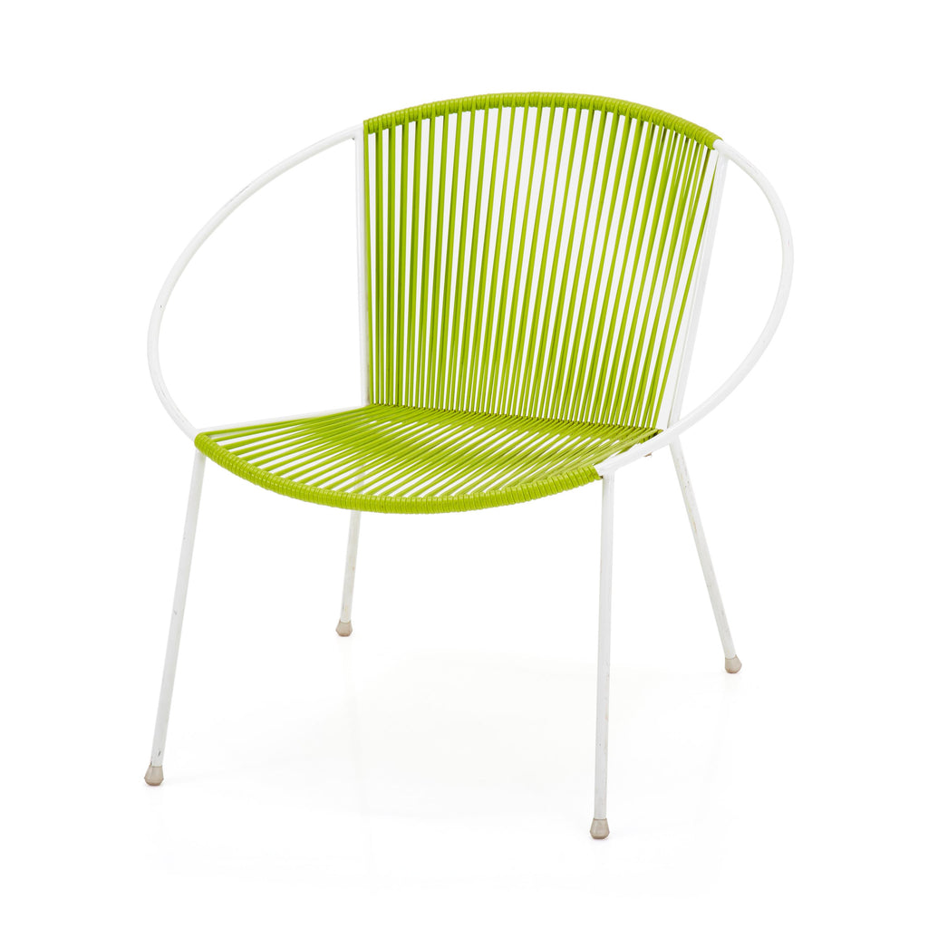 Green and White Cord Hoop Chair