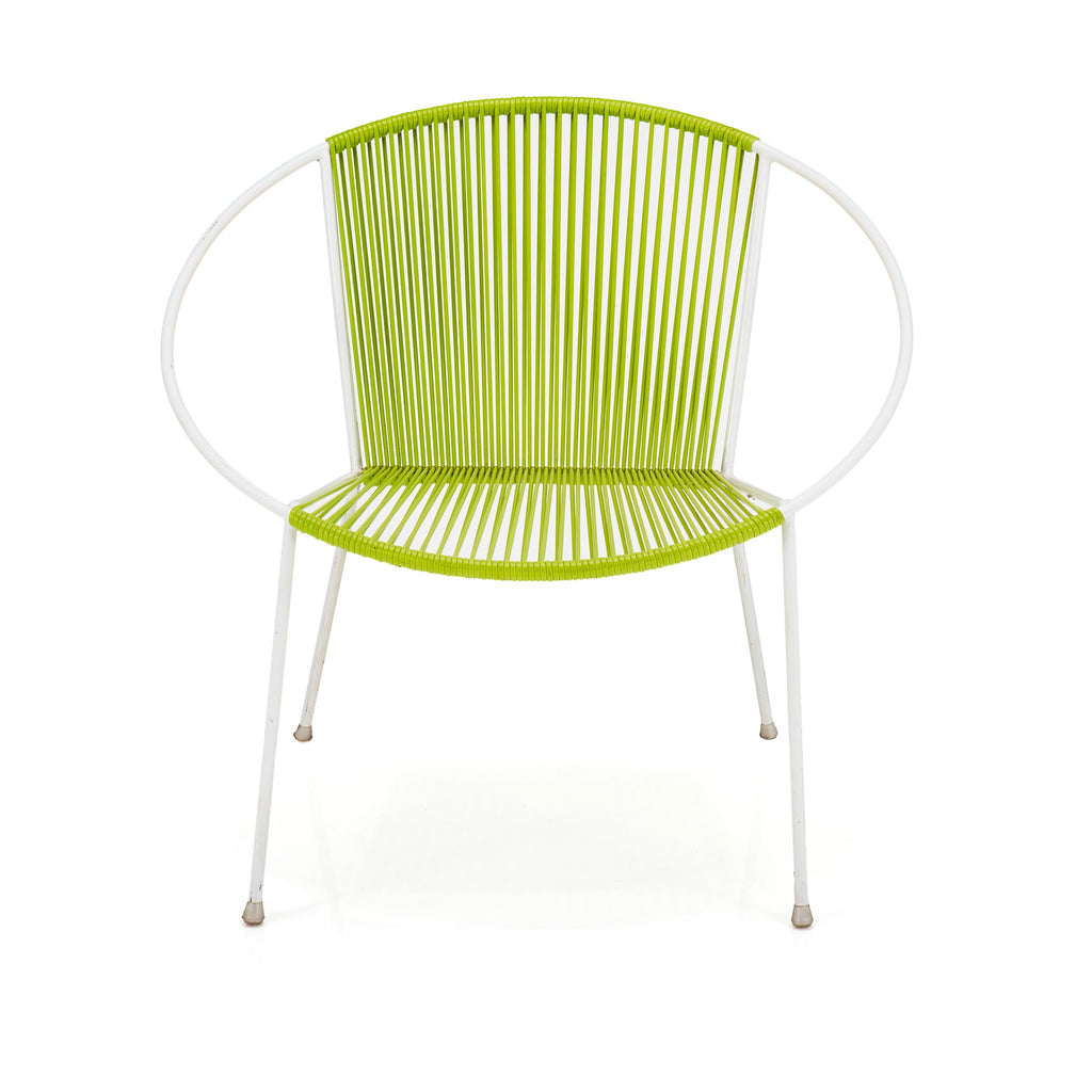 Green and White Cord Hoop Chair