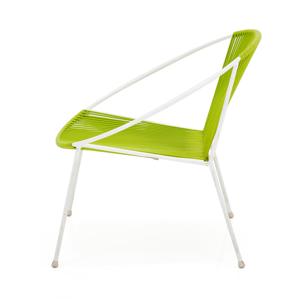 Green and White Cord Hoop Chair