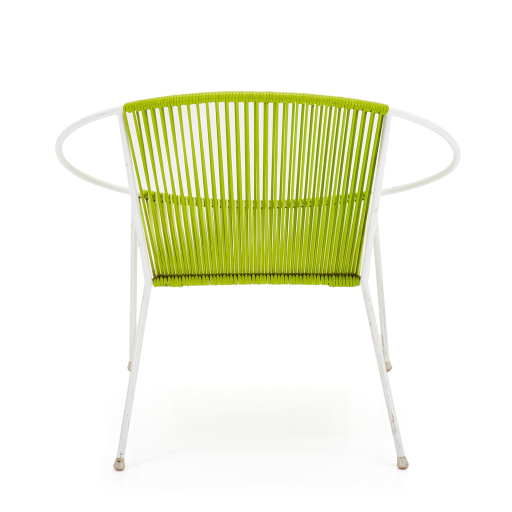 Green and White Cord Hoop Chair