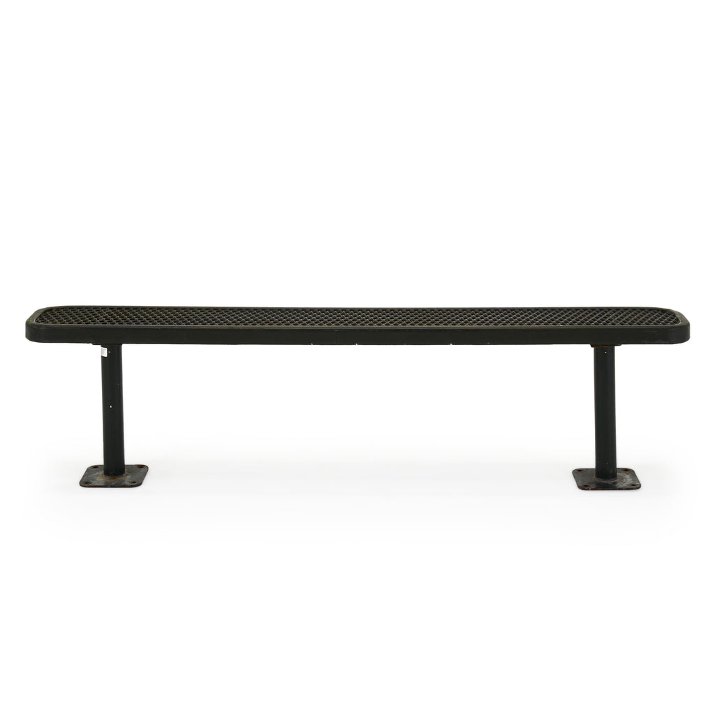Green Coated Metal Bench