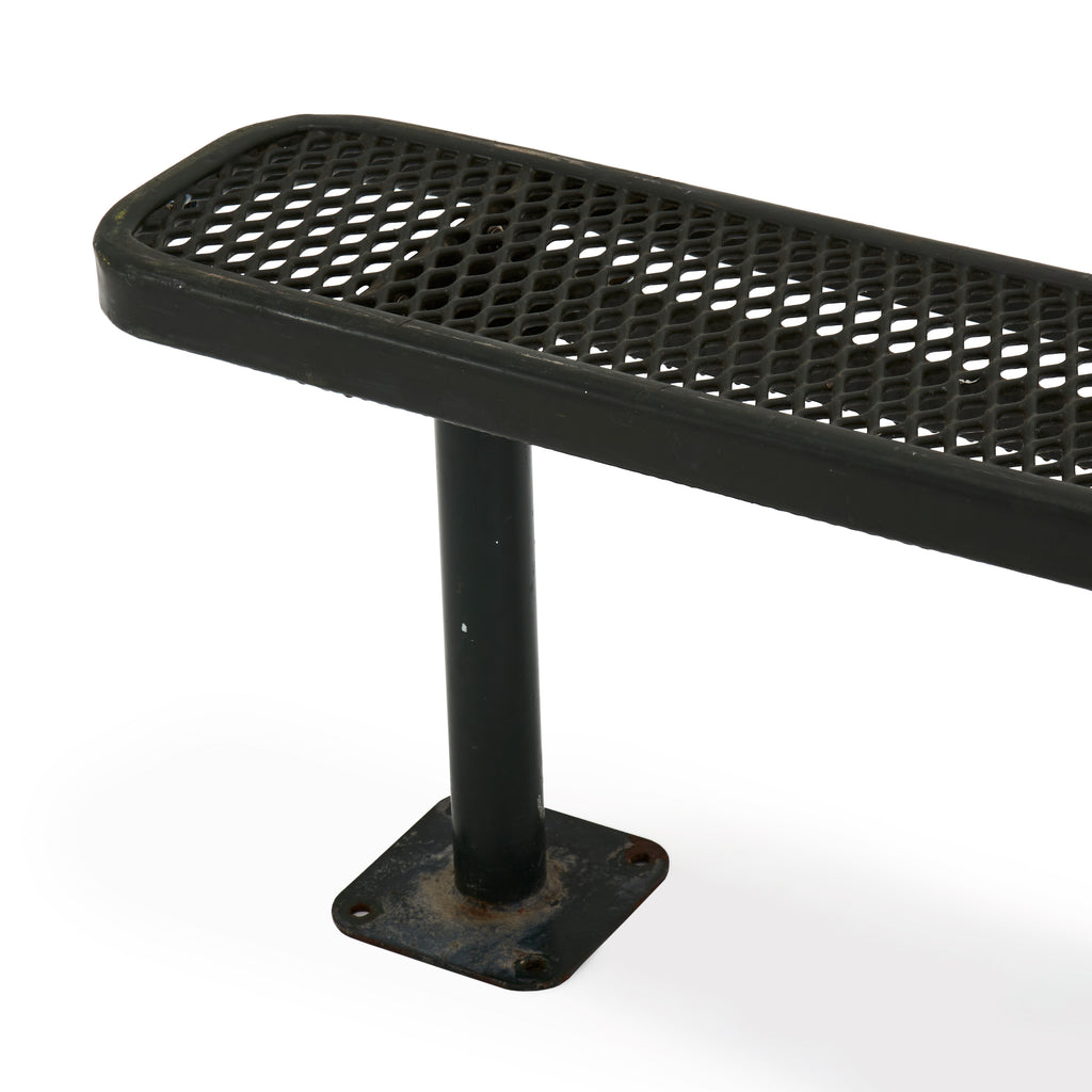 Green Coated Metal Bench