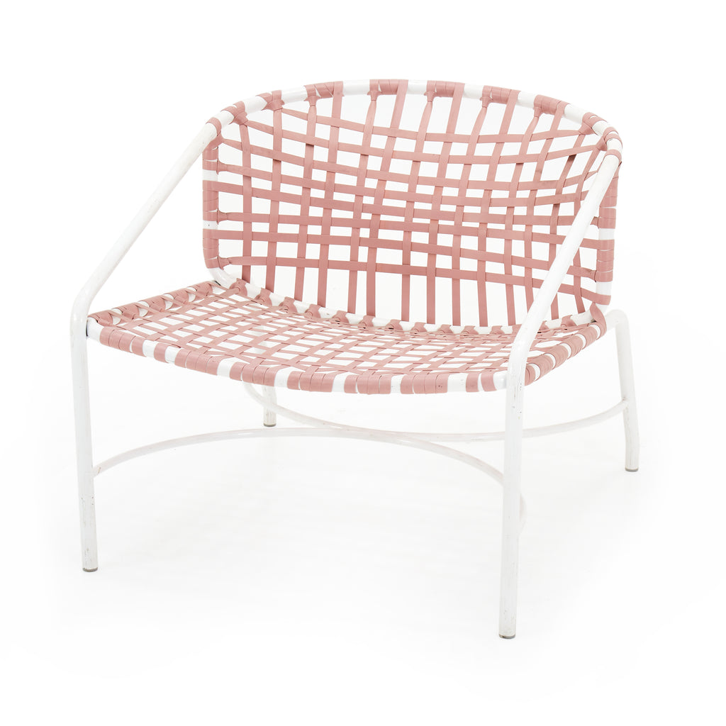 Pink Strap Outdoor Wide Lounge Chair