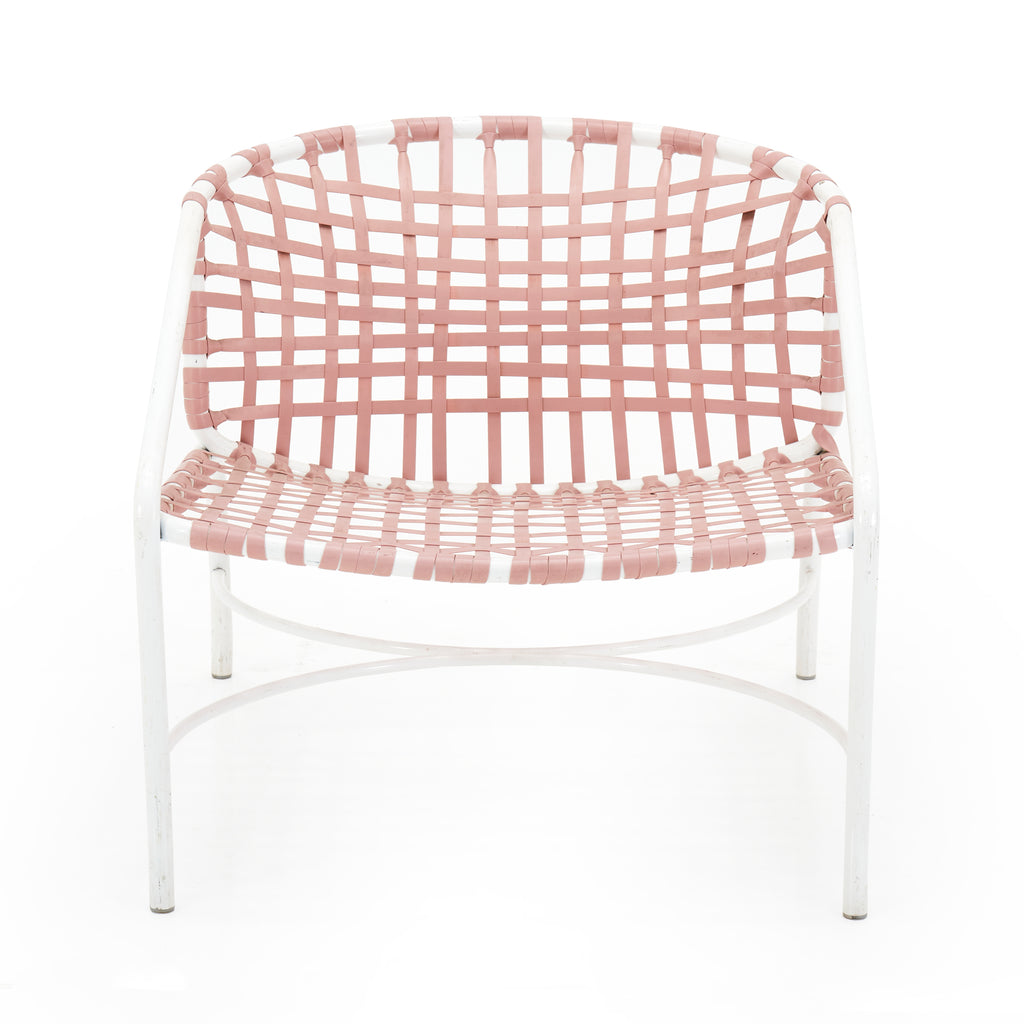 Pink Strap Outdoor Wide Lounge Chair