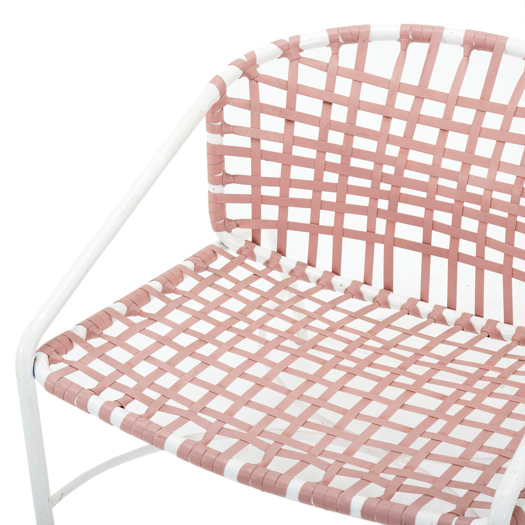 Pink Strap Outdoor Wide Lounge Chair