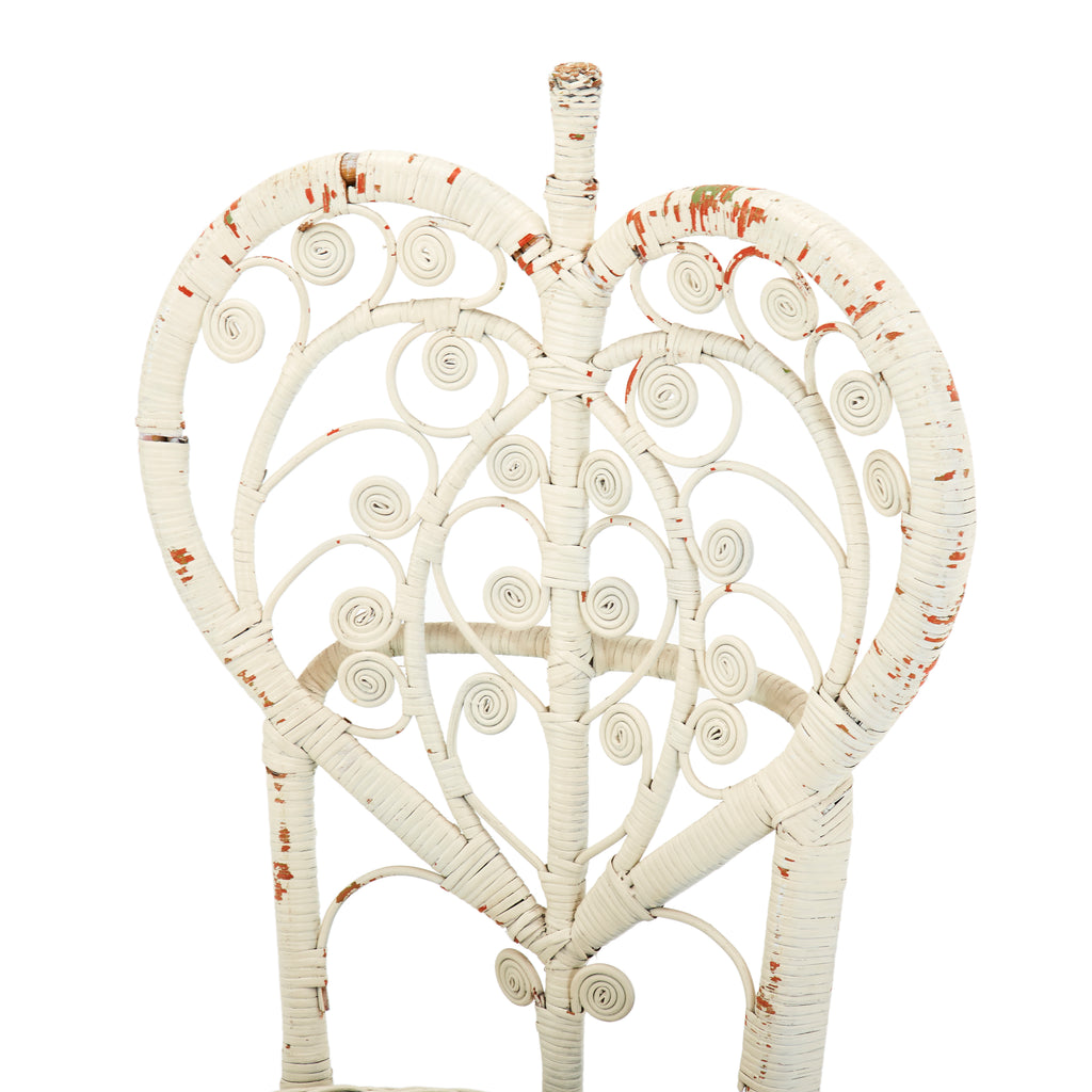 Queen of Hearts Wicker Chair