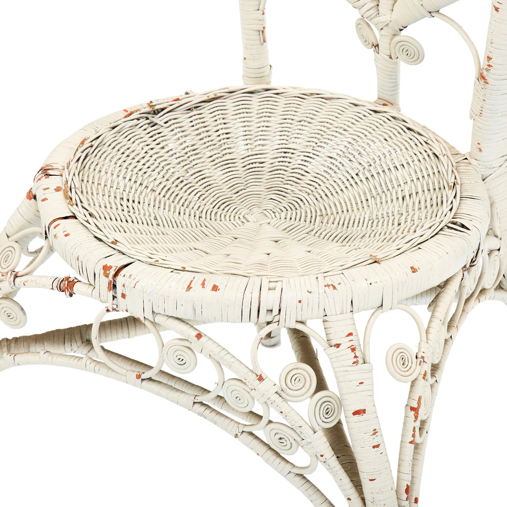 Queen of Hearts Wicker Chair
