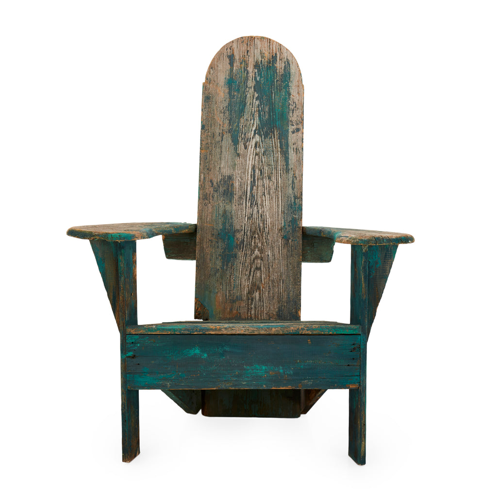 Green Rustic Adirondack Chair