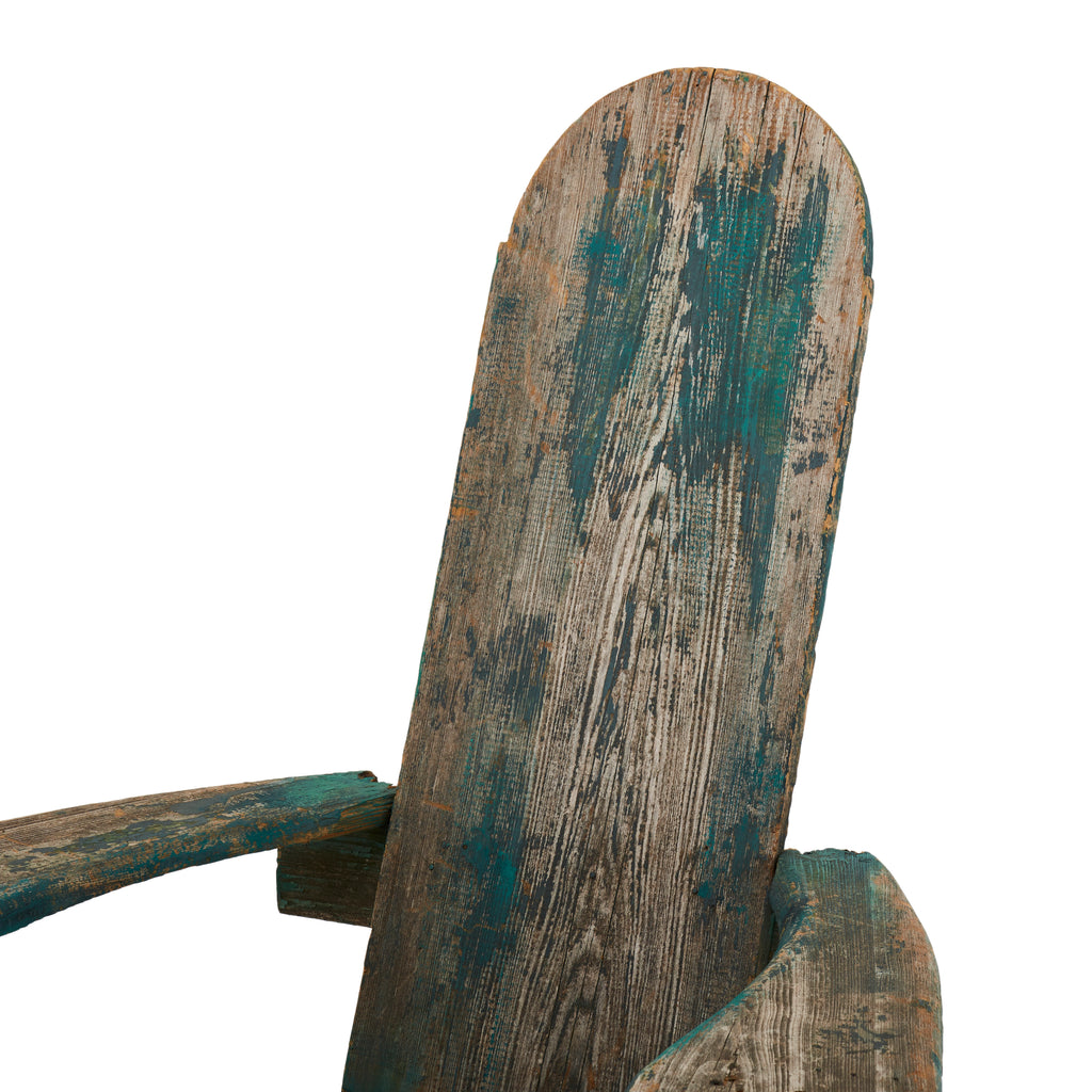 Green Rustic Adirondack Chair