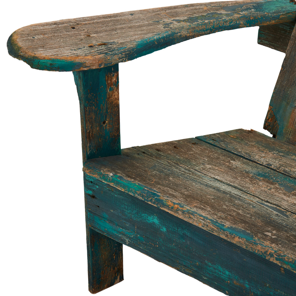 Green Rustic Adirondack Chair