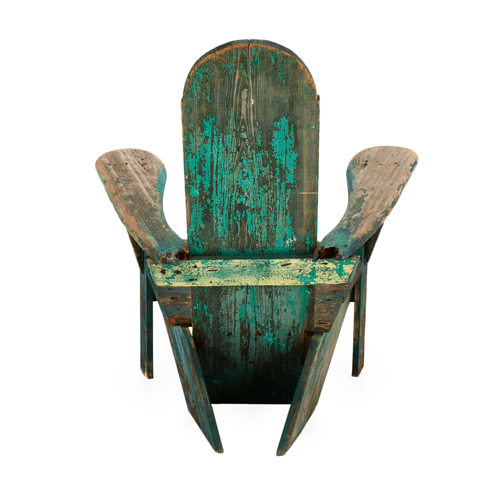 Green Rustic Adirondack Chair