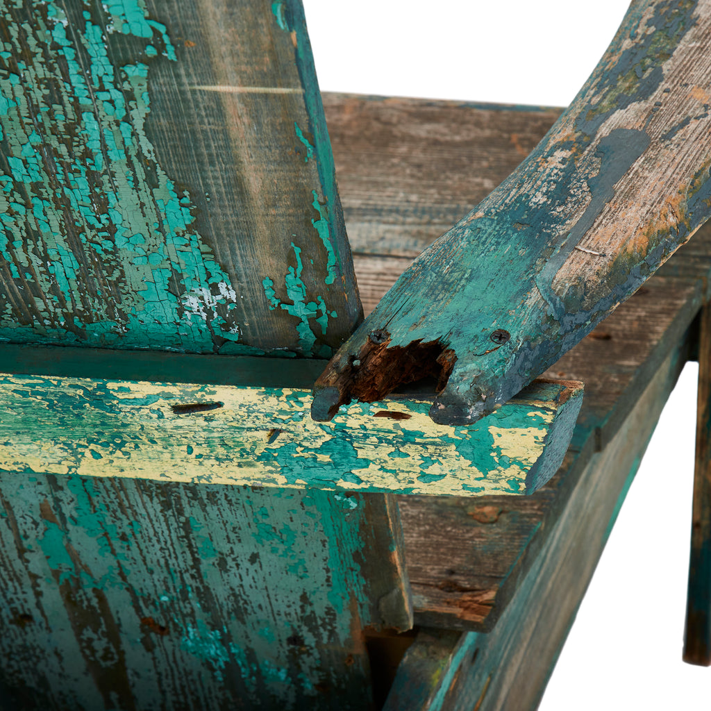 Green Rustic Adirondack Chair