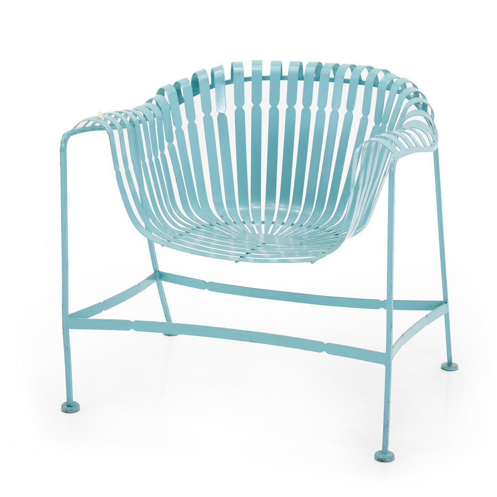 Blue Metal Outdoor Chair