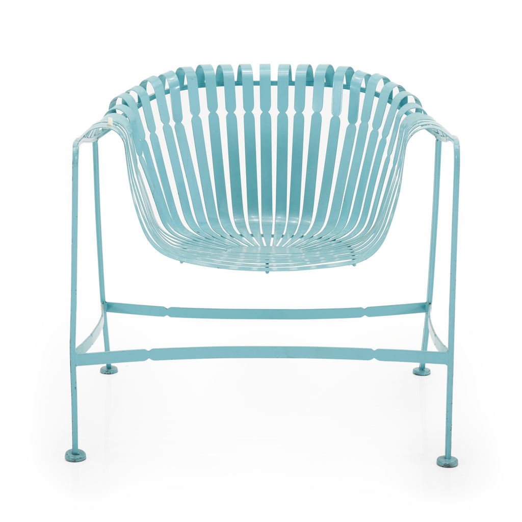 Blue Metal Outdoor Chair