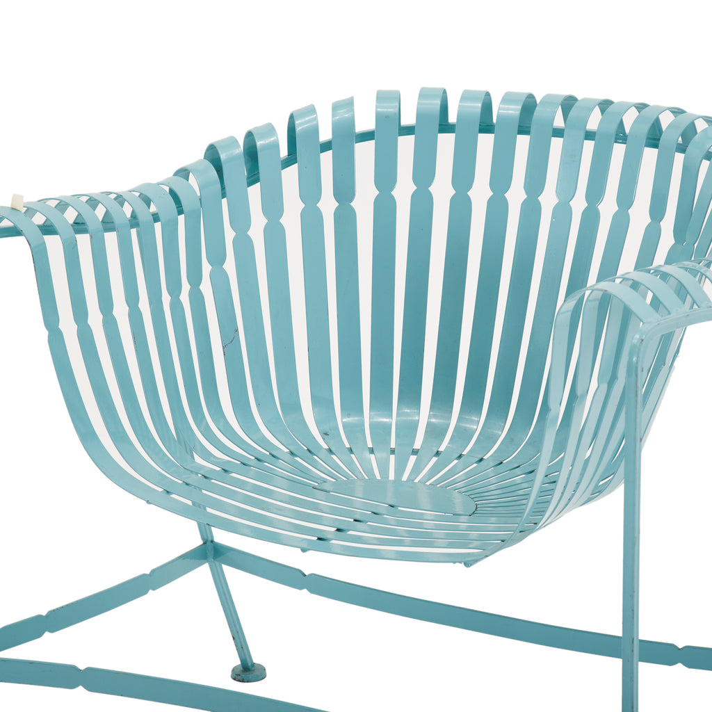Blue Metal Outdoor Chair