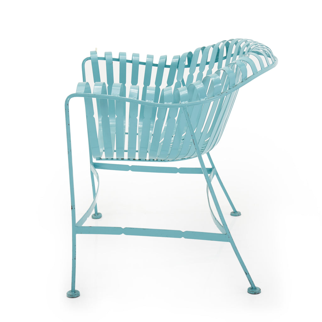 Blue Metal Outdoor Chair