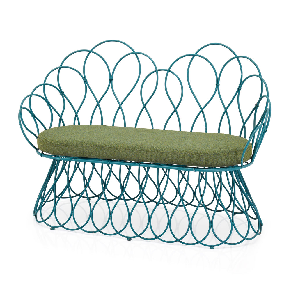 Turquoise Loop Metal Outdoor Sofa