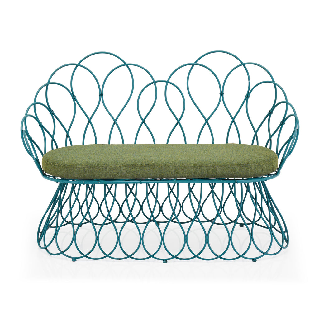 Turquoise Loop Metal Outdoor Sofa