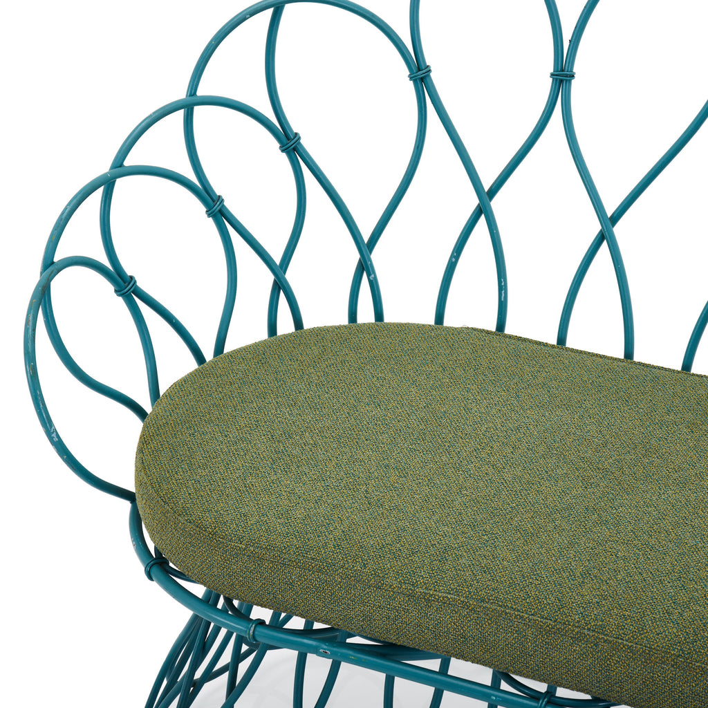 Turquoise Loop Metal Outdoor Sofa