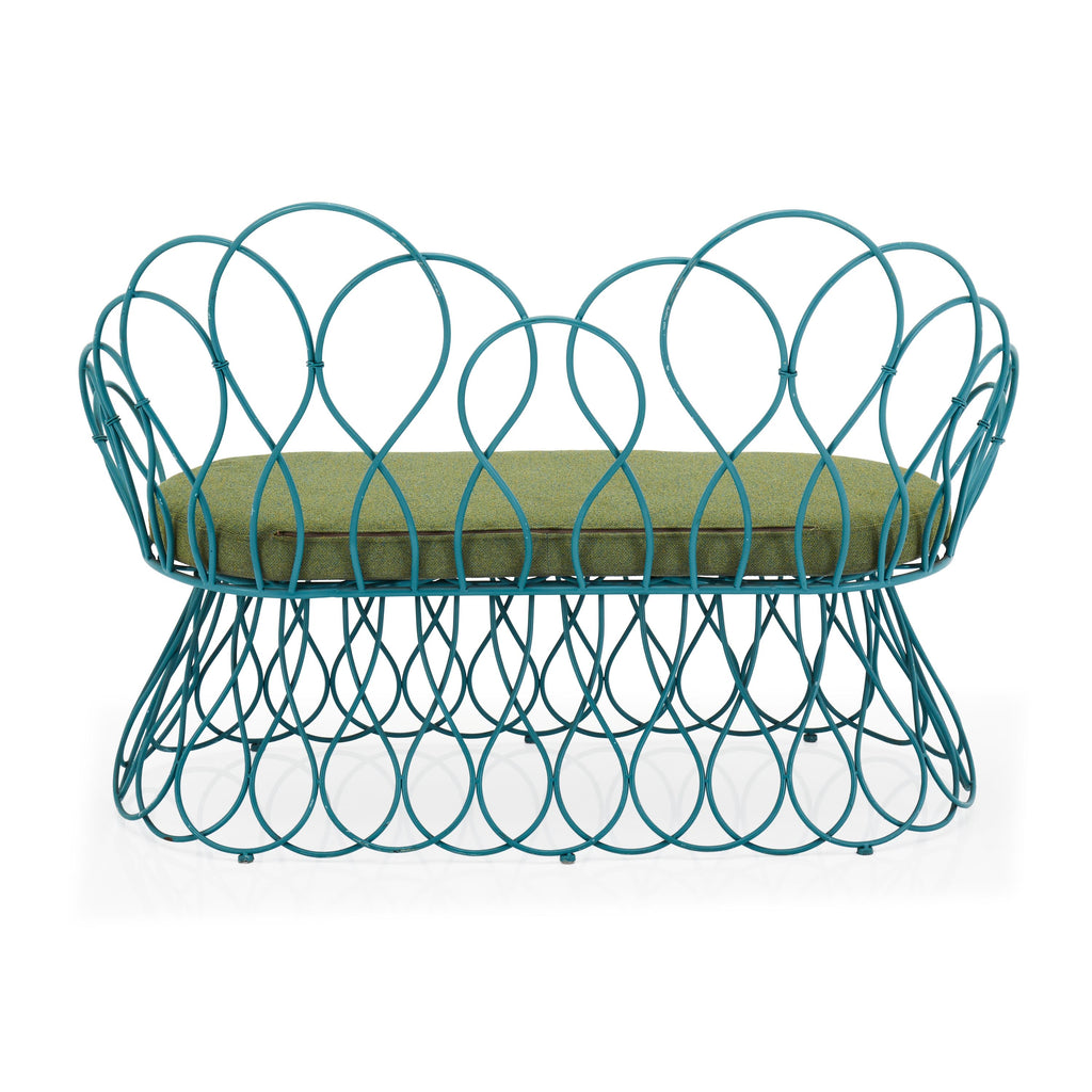 Turquoise Loop Metal Outdoor Sofa