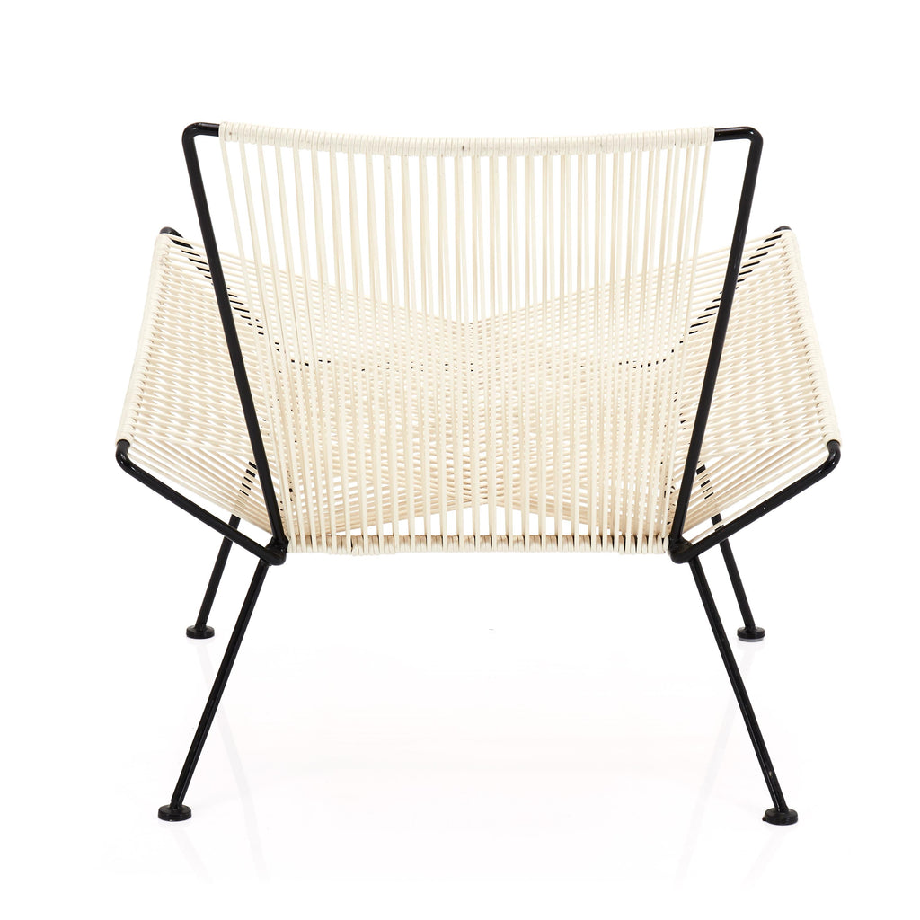 White and Black Cord X-Chair