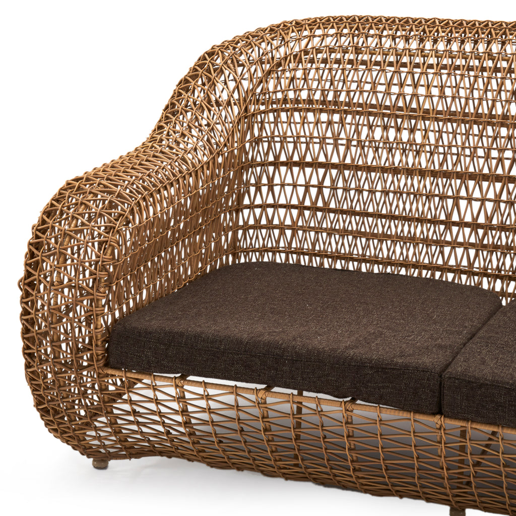 Open Weave Modern Outdoor Loveseat